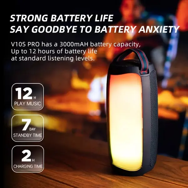 Sanag V10S Pro 10W RGB Bluetooth Speaker – Black Colour 