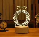 GearUP Acrylic Multicolor Night Lamp (Diamond Ring) 