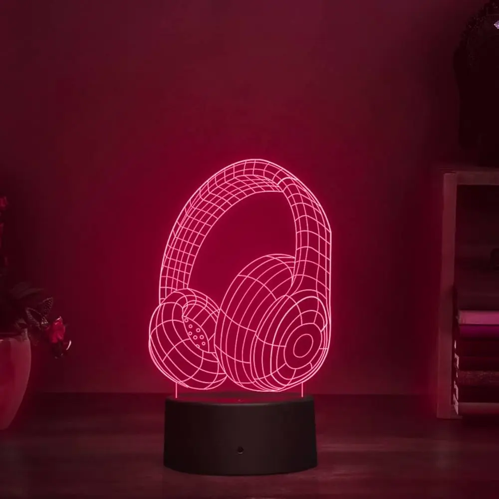 GearUP Acrylic Multicolor Night Lamp (Headphone)