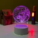 GearUP Acrylic Multicolor Night Lamp (Globe)