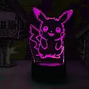 GearUP Acrylic Multicolor Night Lamp (Pikachu)