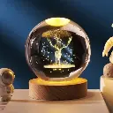  Deer 3D Crystal Ball Night Lamp