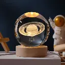  Saturn 3D Crystal Ball Night Lamp 