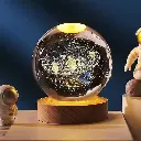  Solar System With Stars 3D Crystal Ball Night Lamp 