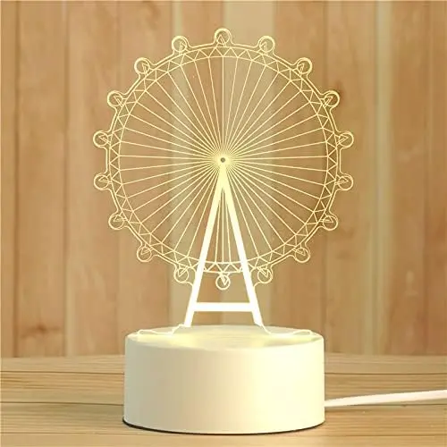 GearUP Acrylic Multicolor Night Lamp (Ferris Wheel) 