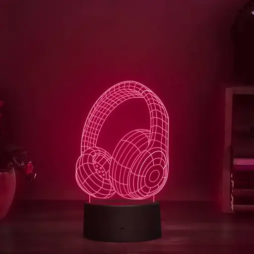 GearUP Acrylic Multicolor Night Lamp (Headphone)