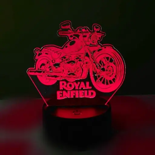 GearUP Acrylic Multicolor Night Lamp (Royal Enfeild)