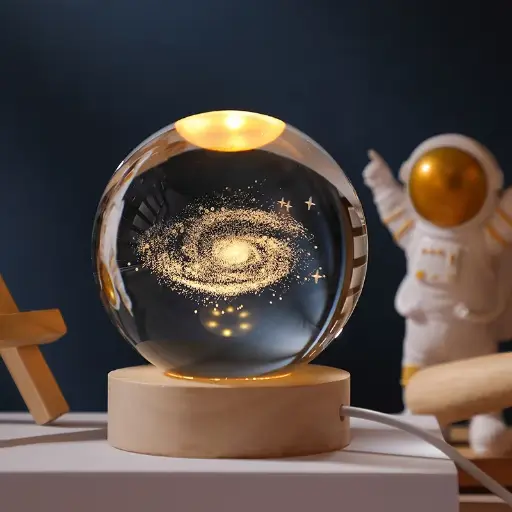 Galaxy 3D Crystal Ball Night Lamp